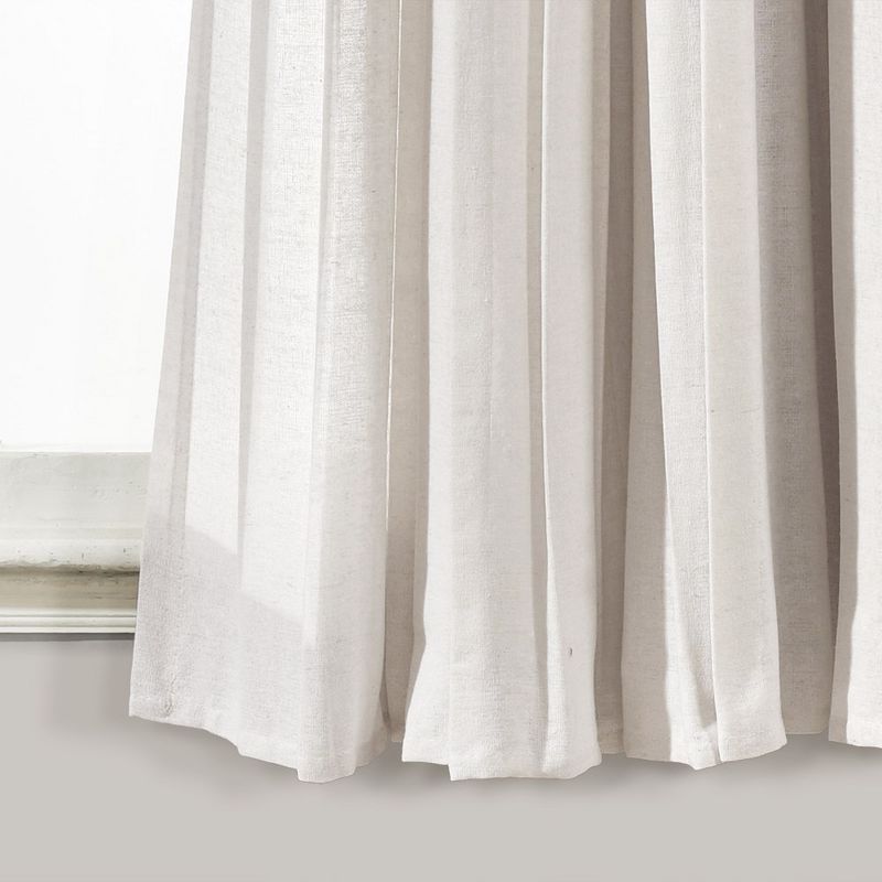 Linen Button Window Curtain Panel Linen Single 40X45, 4 of 6