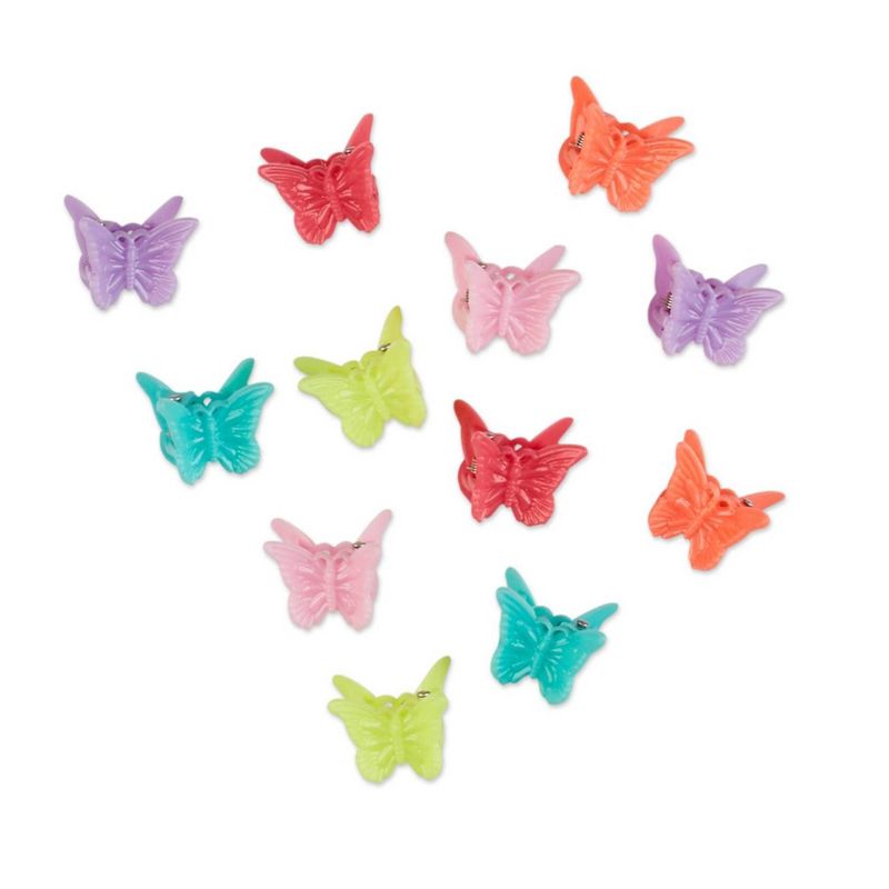 sc&#252;nci Kids Butterfly Shaped Mini Claw Clips - Brights - 12pcs, 3 of 11