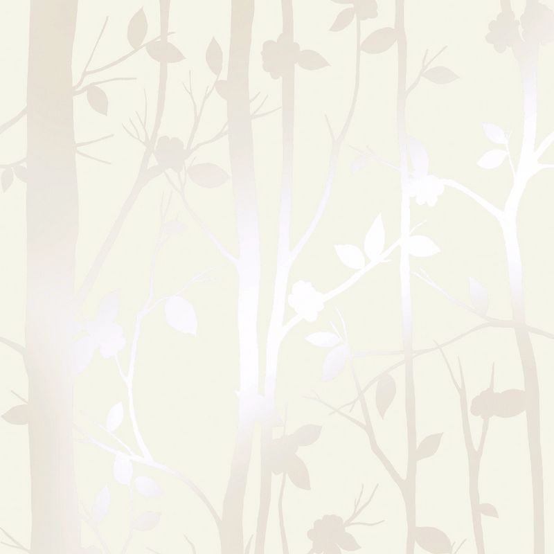 Laura Ashley Cottonwood Pearlescent White Wallpaper, 1 of 6