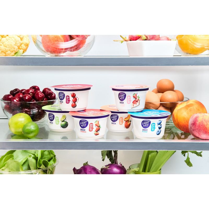 Light + Fit Strawberry Cheesecake/Raspberry Lemon Tart Greek Yogurt Variety Pack - 4ct/5.3oz Cups, 3 of 10