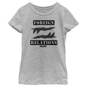 Girl's Top Gun Keeping up Foreign Relations T-Shirt - 1 of 4