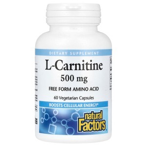 Natural Factors L-Carnitine, 500 mg, 60 Vegetarian Capsules - 1 of 3