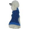 Pet Life (R) Harmonious Dual Color Weaved Heavy Cable Knitted Fashion Designer Dog Sweater - 2 of 3