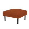 CAVINAS 15.35"H Small Ottoman Footstool with Legs,Corduroy Fabric Ottoman with Soft Padded seat,Modern Square Ottoman for Bedroom - 4 of 4