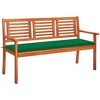 vidaXL Bench Eucalyptus Wood Solid Eucalyptus Wood 59.1 in wide - 2 of 4