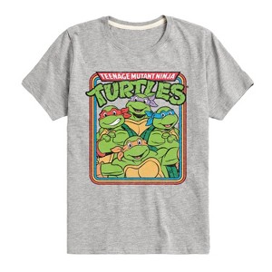 Boys' - Teenage Mutant Ninja Turtles - Retro Group Short Sleeve Graphic T-Shirt - 1 of 4