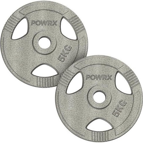 Powrx 5 Kg Olympic Weight Plates, Silver : Target