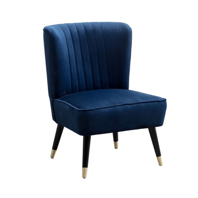 NicBex Velvet Fabric Accent Chair,Upholstered Living Room Chairs with Mid-Height Backrest,Modern Comfy Arm Chair,Accent Chairs for Living Room