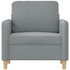 vidaXL Sofa Chair Upholstered Single Sofa Armchair for Living Room Fabric - Light Gray 23.6" - 2 of 4