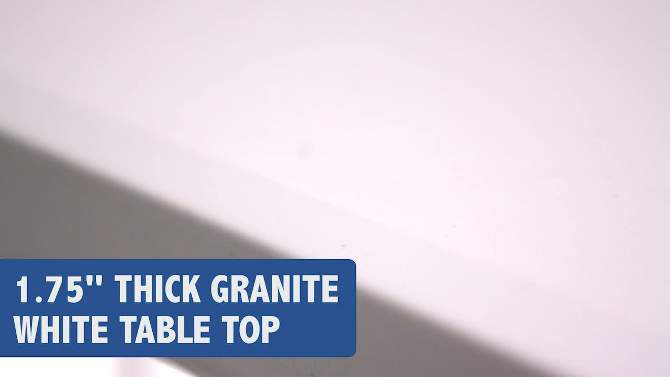 Flash Furniture 4-Foot Granite White Plastic Folding Table, 2 of 12, play video