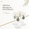 Spode Christmas Tree 13oz Wineglasses, Set of 4 - Festive Holiday Drinkware with Gold-Rimmed Seasonal Designs, Ideal for Reds or Whites - 4 of 4