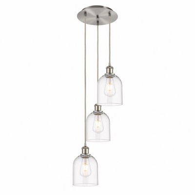 Bella - 3 Light Cord Hung Multi Pendant In Industrial Style-29.25 Inches Tall and 12 Inches Wide