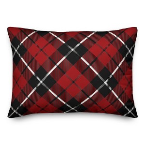 Creative Products Simple Christmas Plaid 14x20 Indoor / Outdoor Pillow - 1 of 3