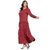 L I V D Women's Tiered Maxi Dress with Long Sleeves - 2 of 3