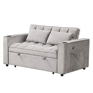 NicBex 58 Inch Multi-Functional Sofa Bed with Cup Holder and USB Port for Living Room,Apartment,Office - 1 of 4