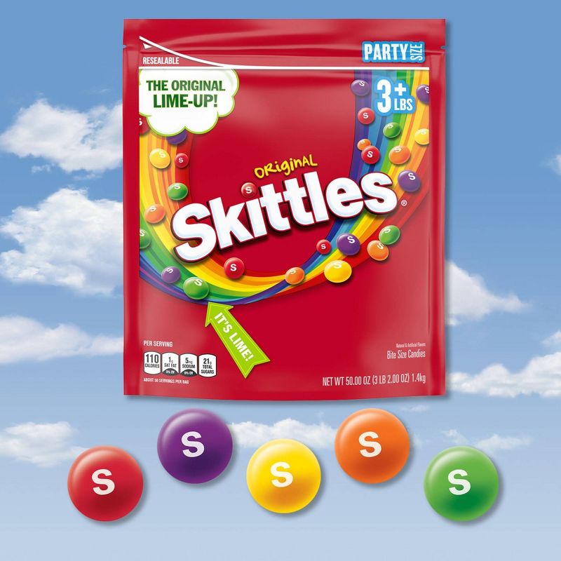 Skittles Original Party Size Chewy Candy - 50oz, 3 of 8
