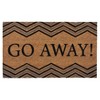Kate Aurora "Go Away" Chevron Designed Coir Bristled Outdoor All Season Welcome Mat - 18"x30" - 2 of 3