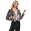 Anna-Kaci Women's Sequin Open Front Cardigan with Long Sleeves and Cropped Fit - 2 of 4
