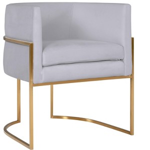 TOV Furniture Giselle Velvet Dining Chair with Gold Base by Inspire Me! Home Decor - 1 of 4