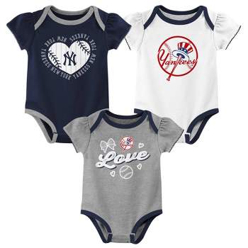 MLB New York Yankees Infant Girls' 3pk Bodysuit