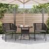 vidaXL Garden Chair Black PE rattan Standard UV-resistant materials - 3 of 4