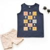 The Juniper Shop Checkered Floral Chart Toddler Tank - 5/6T - Navy - 3 of 4