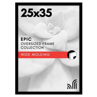 Americanflat 25x35 Poster Frame with Polished Plexiglass, Epic Collection, Gallery Wall Frames with Engineered Wood, Black