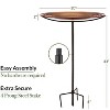 Good Directions 33"Garden Pole Ripples Bird Bath - Bronze - 4 of 4