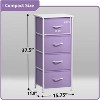 Sorbus 4 Drawers Chest Nightstand - Storage for Closet, Home, College Dorm - Features Steel Frame, Wood Top, & Fabric Bins - 4 of 4