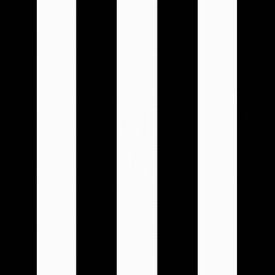 Black and White Striped Polyester Outdoor Dining Chair Cushion Set