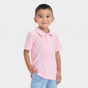 Toddler Boys' Short Sleeve Striped Polo Shirt - Cat & Jack™ - 1 of 3