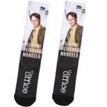 The Office Men's Dwight Schrute Sublimated Adult Crew Socks 1 Pair Multicoloured