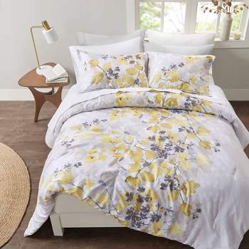 Madison Park Karissa Comforter Set with Bed Sheets Yellow