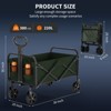 Foldable Utility Carts Wagon - 380LBS Capacity with All-Terrain Wheels, Drink Holders & Adjustable Handle for Camping/Shopping - 2 of 4