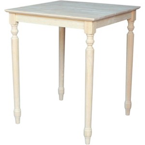 IC International ConceptsSolid Wood Top Table - Turned Legs - 1 of 4