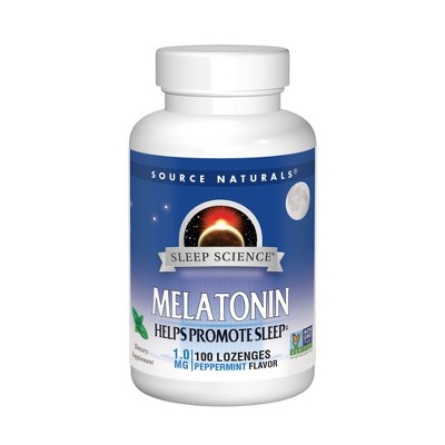 Melatonin 1mg Sublingual-Peppermint by Source Naturals, Inc.  -  100 Lozenge