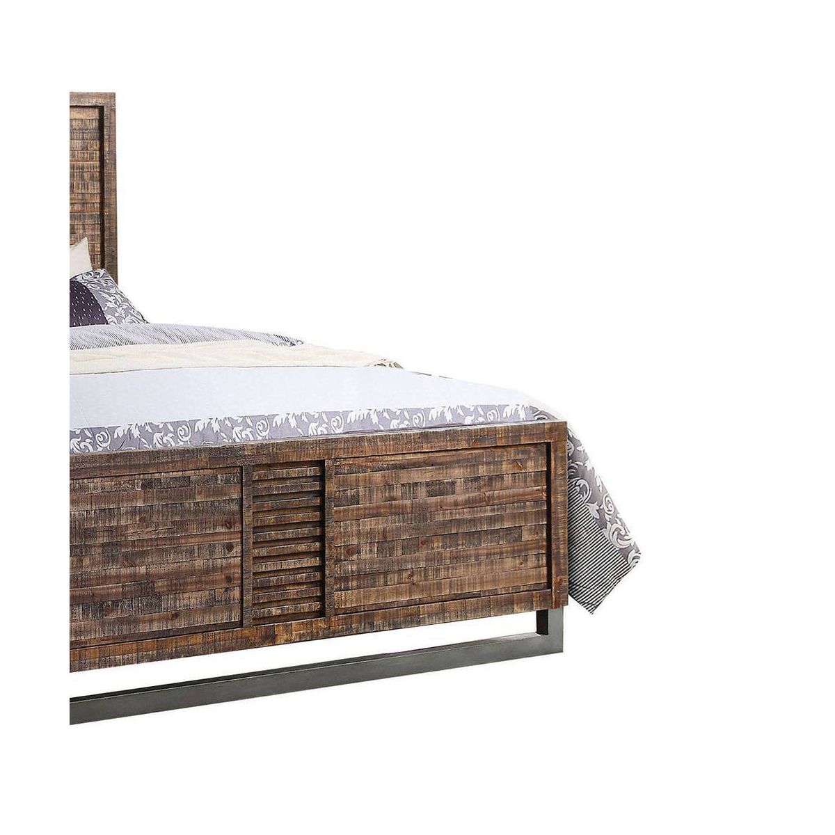 Acme Furniture Queen Andria Bed Reclaimed Oak - thumbnail 3