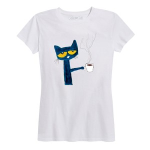 Women's - Pete The Cat - With Coffee Short Sleeve Graphic T-Shirt - 1 of 4
