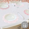 Big Dot of Happiness Hello Little One - Pink and Gold - Girl Baby Shower Round Table Decorations - Paper Chargers - Place Setting For 12 - 2 of 4