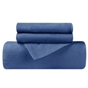 Flannel Cotton Modern Solid Fuzzy Duvet Cover Set With Pillow Shams by Blue Nile Mills - 1 of 4