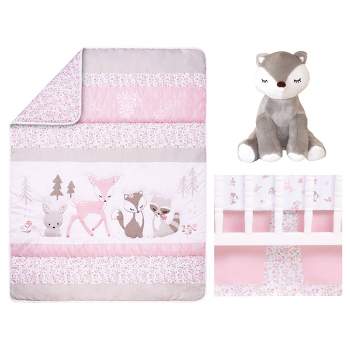 Sammy & Lou Sweet Forest Friends Baby Nursery Crib Bedding Set - 4pc
