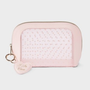 Mesh Polka Dot Bridal Pouch with Charm - A New Day™ Pink : Target