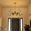Rennnsan Laetra 40" W 15 - Light Sputnik Branching Bubble Ombre Glass Mid-Century Modern Dimmable Chandelier in Gold - 4 of 4