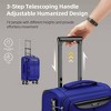 Summit Adventure 3-Piece Royal Blue Softside Luggage Set With Spinner Wheels - 4 of 4
