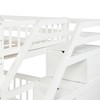 NicBex Twin over Full Size Bunk Bed Pinewood Frame Bed Frame with Guardrails and Storage Stairs, No Box Spring Required - 4 of 4