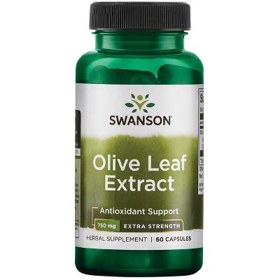 Swanson Herbal Supplements Extra Strength Olive Leaf Extract 750 mg Capsule 60ct.