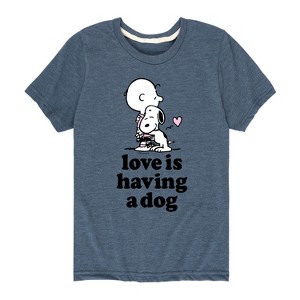 Boys' - Peanuts - Love Having Dog Short Sleeve Graphic T-Shirt - 1 of 4