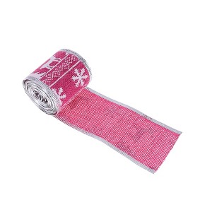 Unique Bargains Gift Wrap Ribbons Reindeer Border Christmas Polyester 78.74"x1.97" 1 Pc - 1 of 4