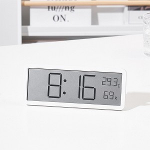 Digital alarm clock,multifunctional temperature and humidity alarm clock, modern home living room and office decoration clock - 1 of 4