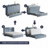 Mjkone Queen Murphy Bed Cabinet with Built-in Charging Station, Drawers, Folding Mattress for Bedroom Guest Room - 3 of 4